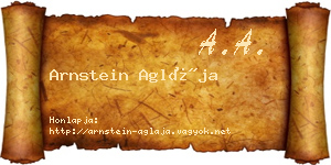 Arnstein Aglája névjegykártya